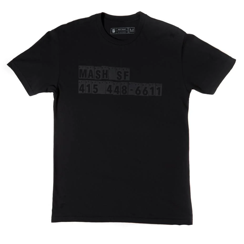 MASH 867-5309 T-Shirt Reflective Black