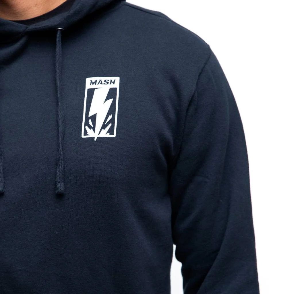 MASH Bolt Pullover Hoodie Navy Blue - Image 3