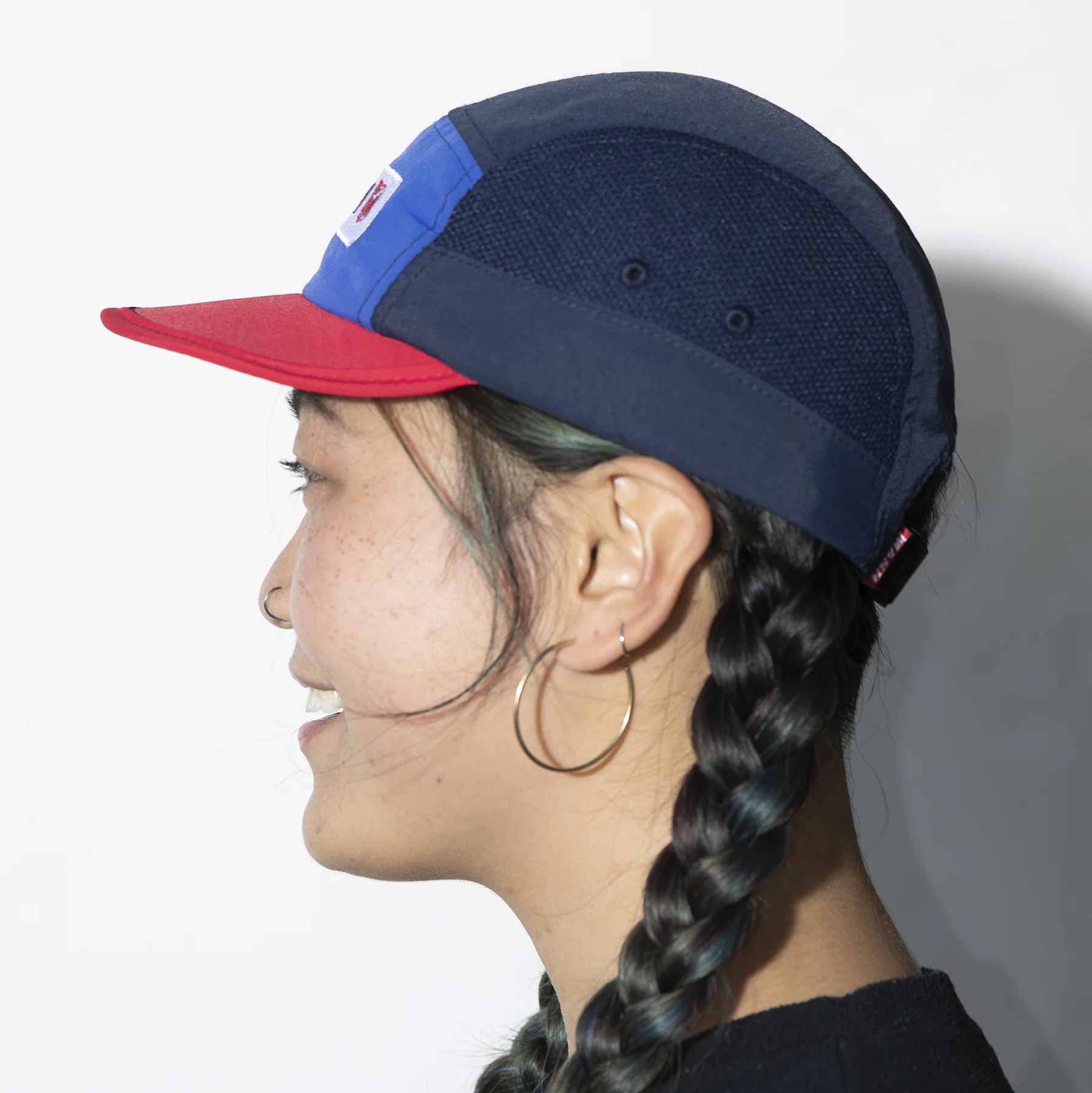 MASH FOLDABLE HAT Blue Red - Image 4