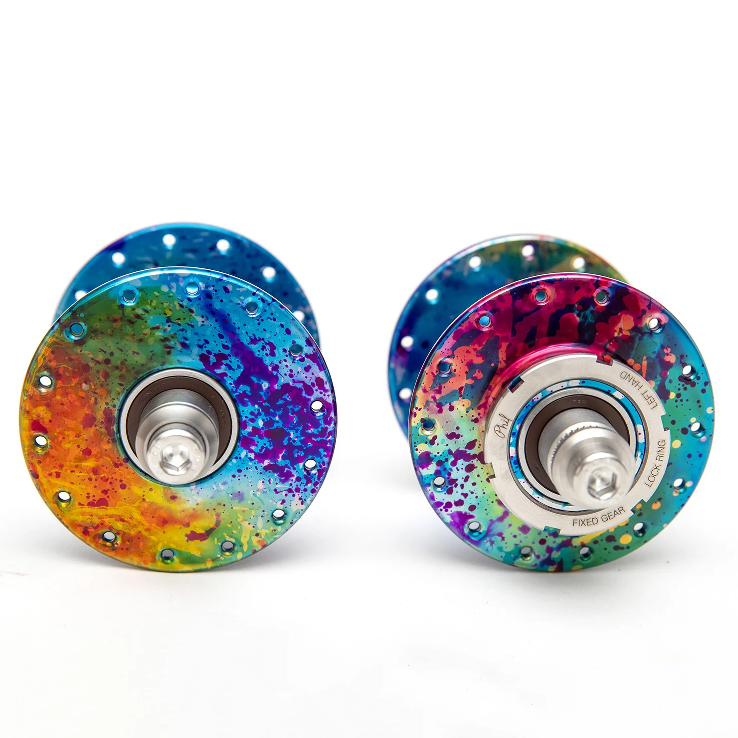 MASH Phil Rainbow H/F 28H Fix/Fix Hub Pair - Image 2