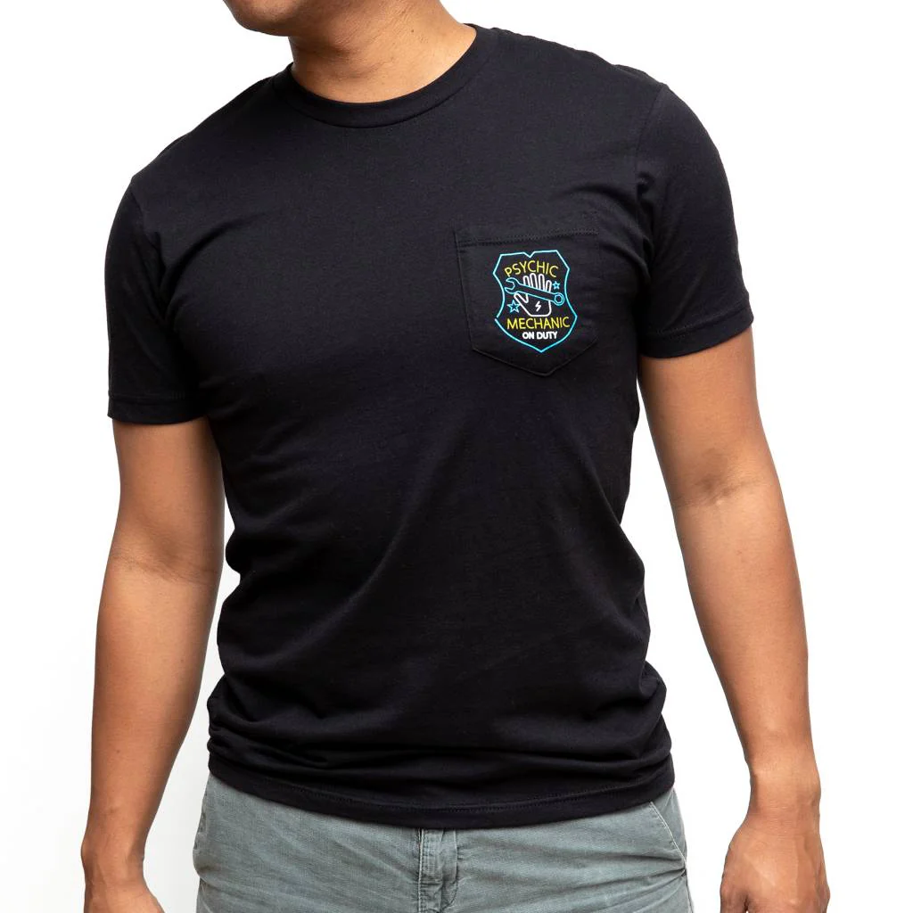 MASH Psychic Pocket T-Shirt Black - Image 3