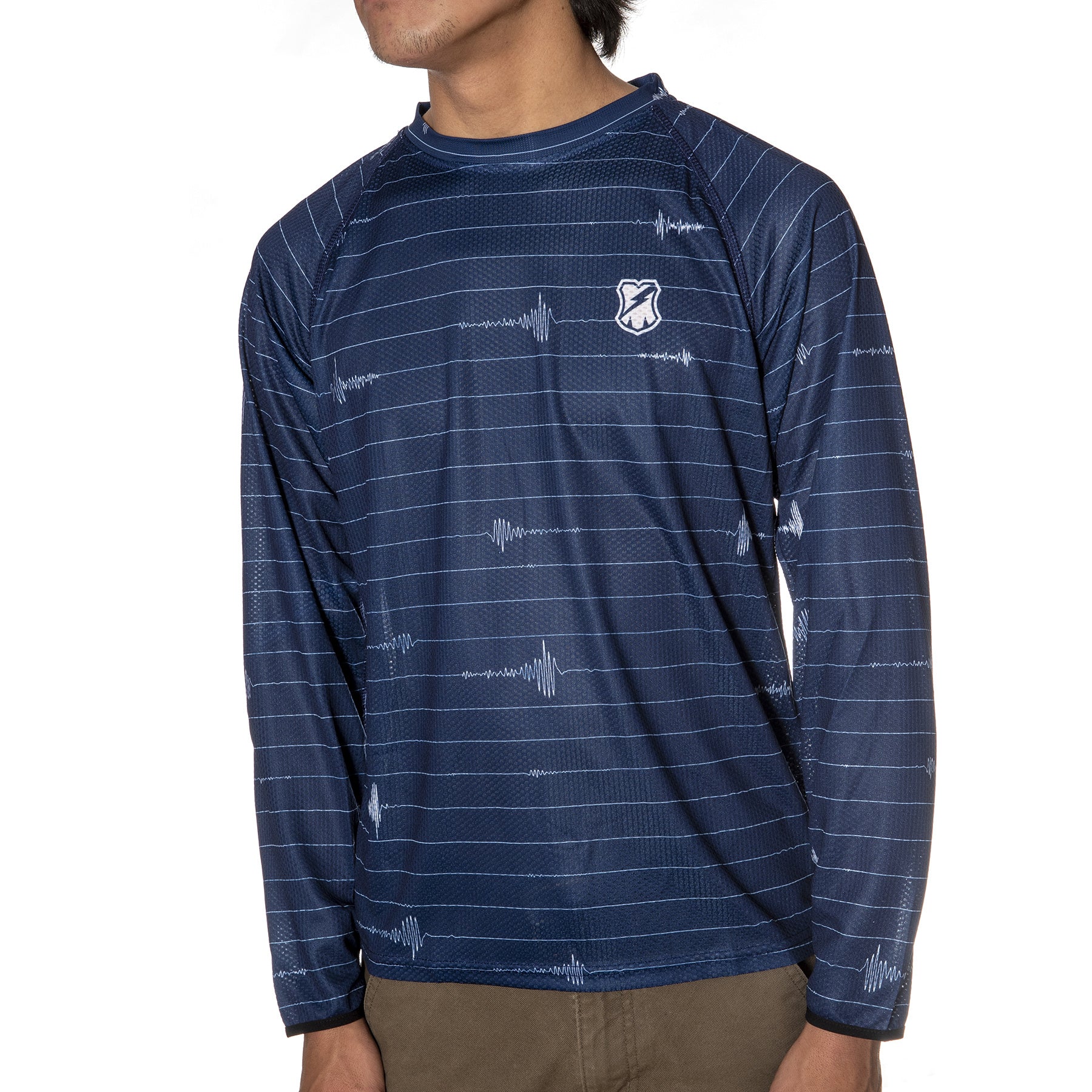 MASH Quake Stripe L/S Jersey Navy - Image 2