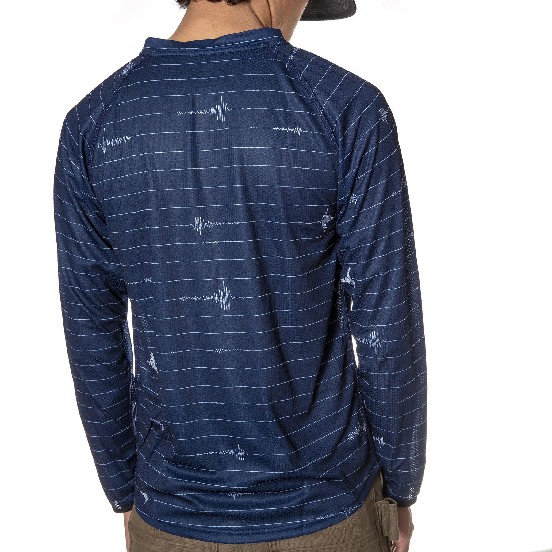 MASH Quake Stripe L/S Jersey Navy - Image 3