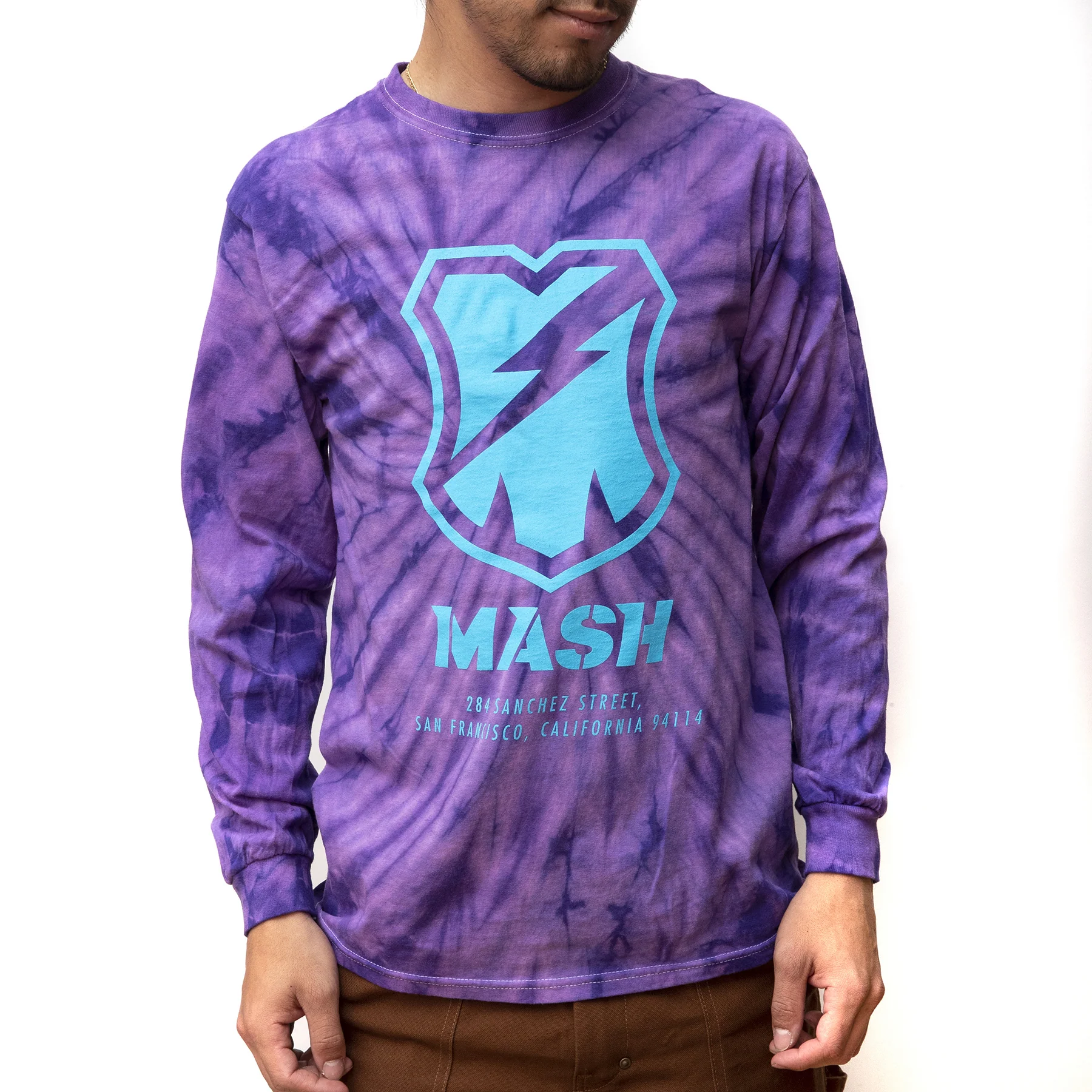 MASH Shop Long Sleeve Purple Spider Dyed