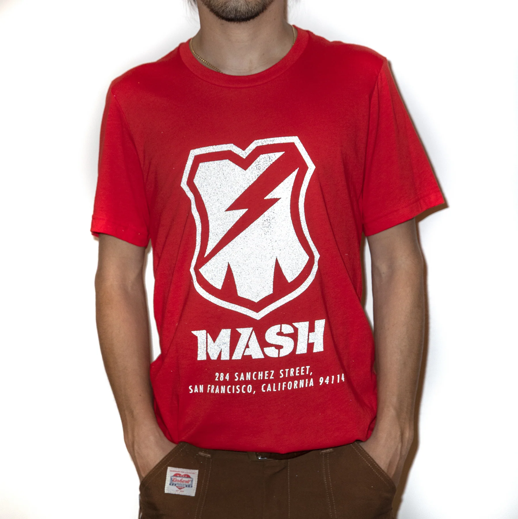 MASH Shop T-Shirt Bright Poppy with Reflective - Image 3