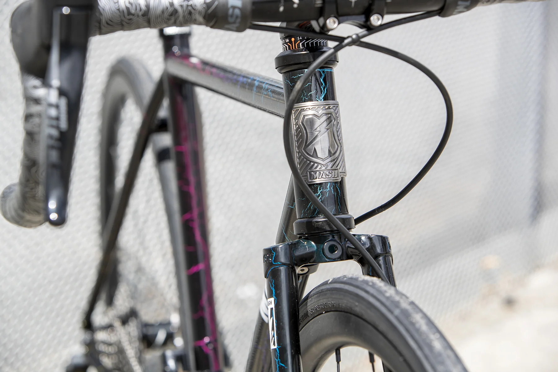 MASH Steel All-Road Frameset Black Rainbow Crackle - Image 2