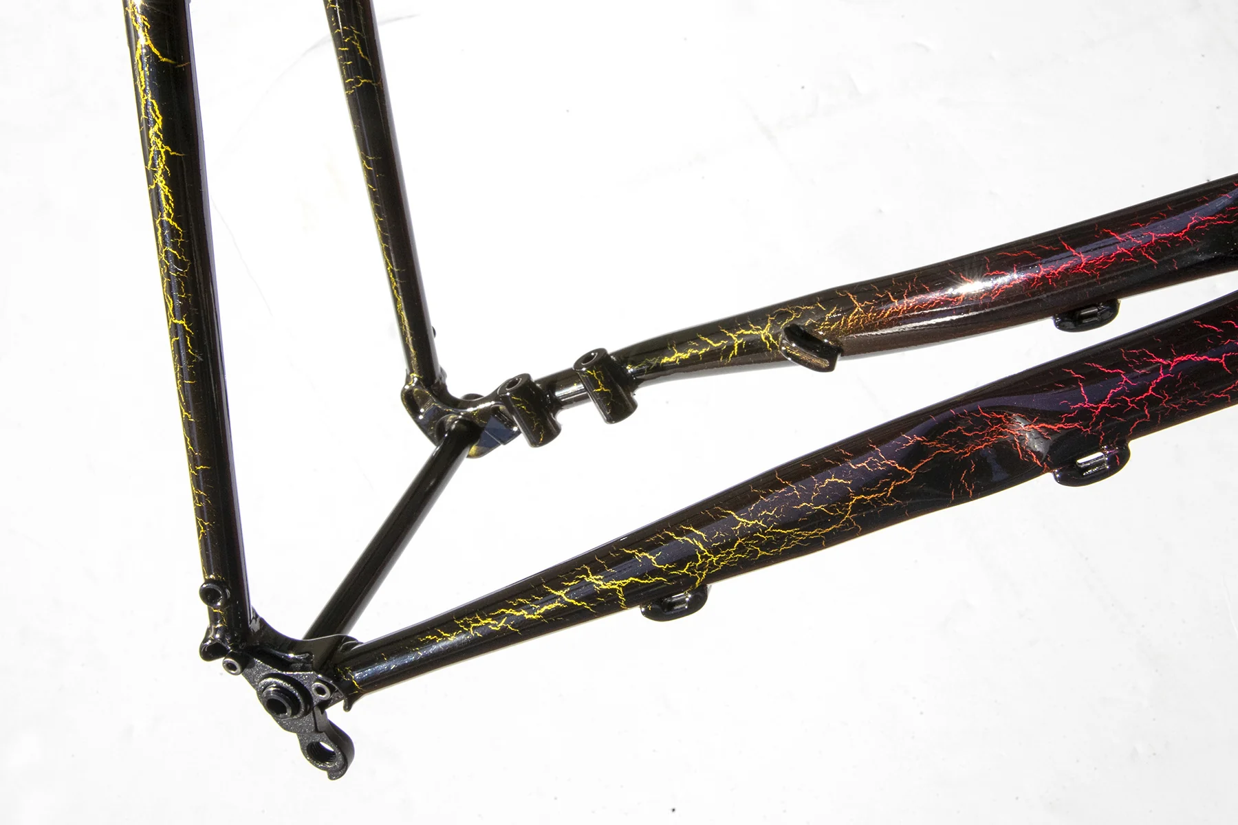 MASH Steel All-Road Frameset Black Rainbow Crackle - Image 4