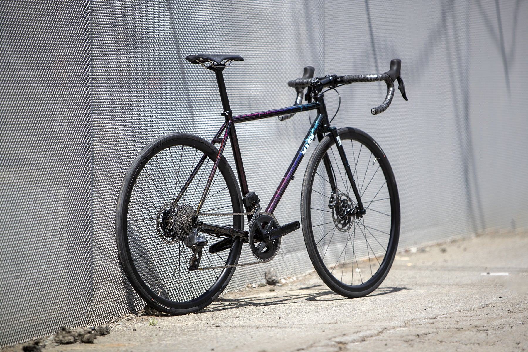 MASH Steel All-Road Frameset Black Rainbow Crackle - Image 8