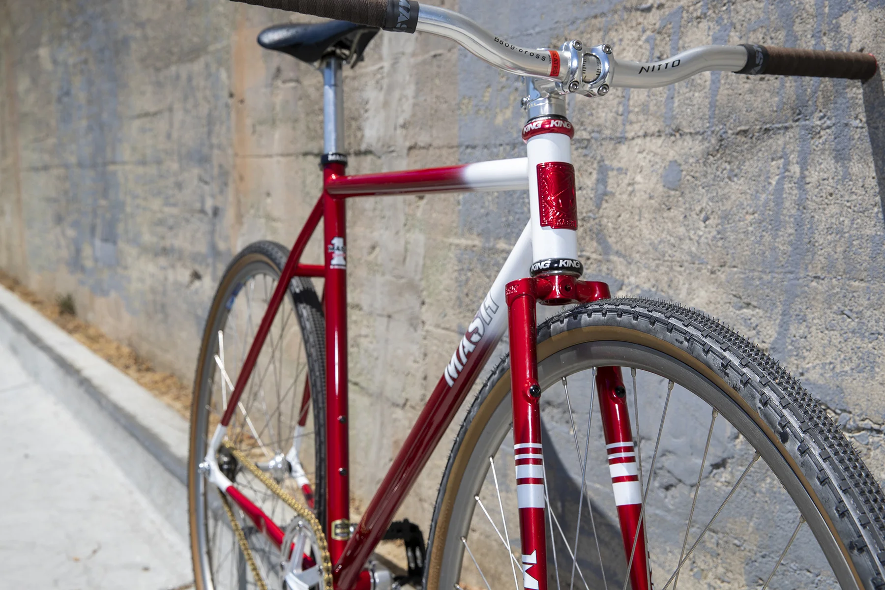 MASH Steel Frameset Red/White - Image 2
