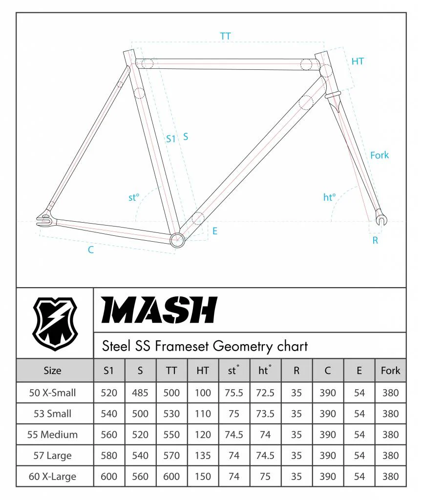 MASH Steel Frameset Silver Smoke - Image 8