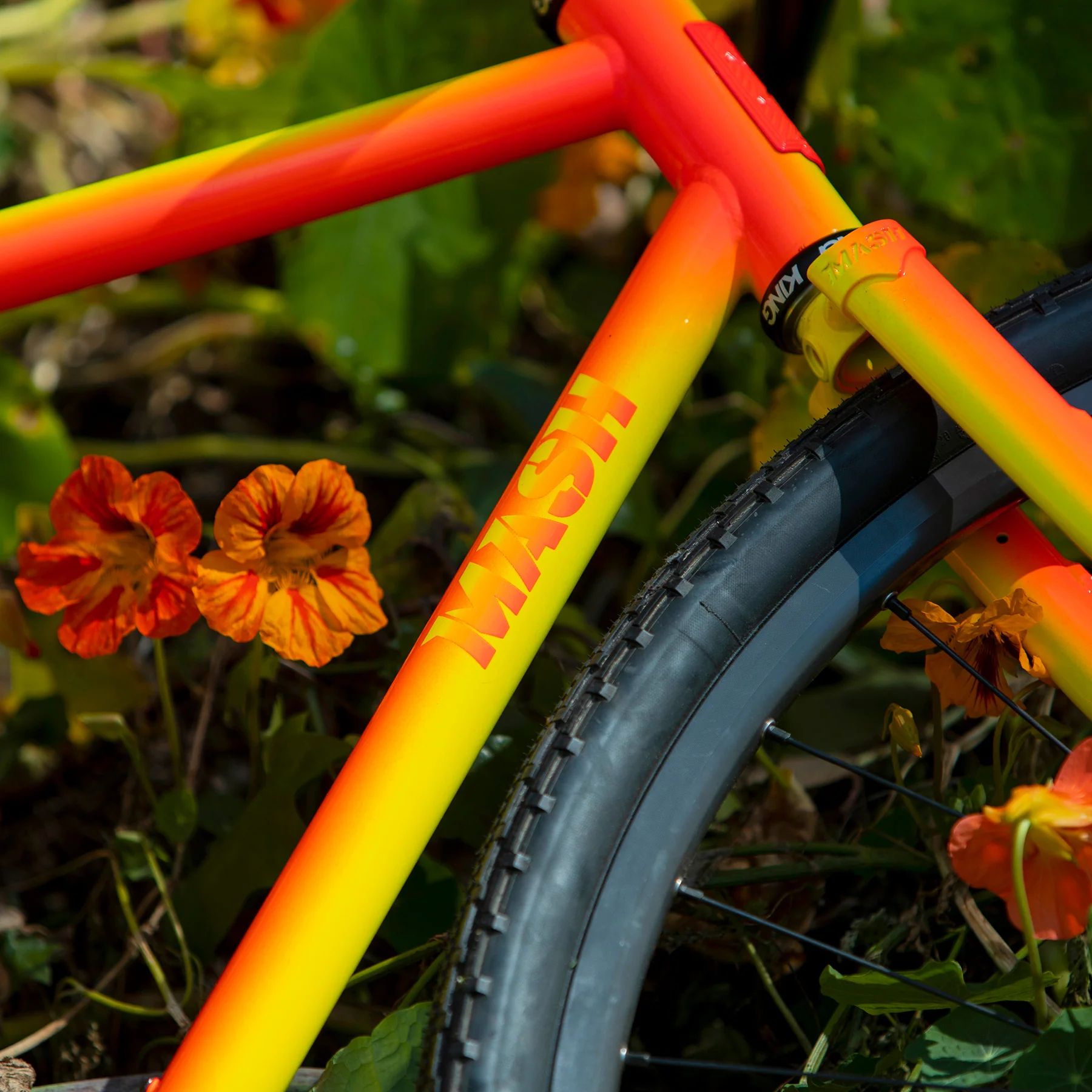 MASH Steel Frameset Neon Orange/Yellow Fade - Image 3
