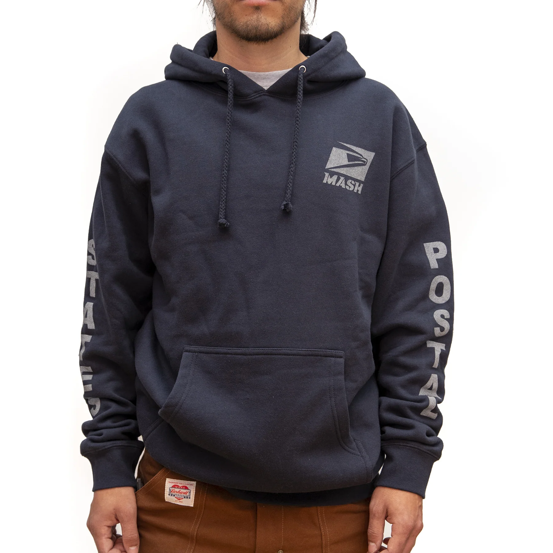 MASH USPS Hoodie Navy with Reflective - Image 3