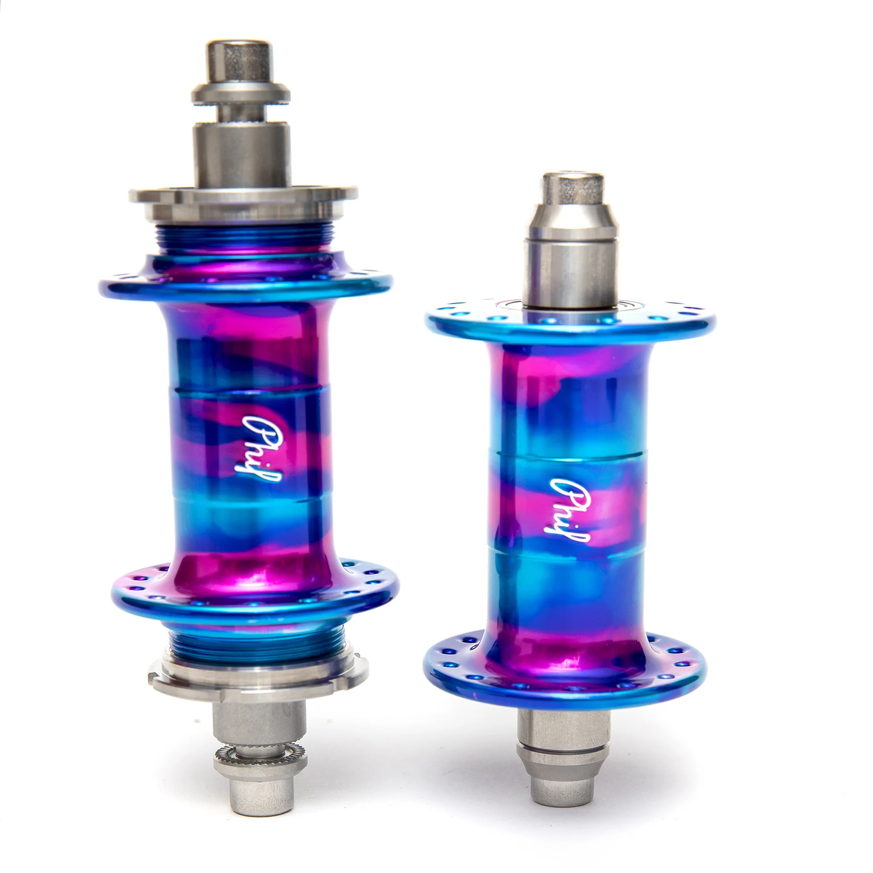MASH x Phil Wood Fix/Fix Hubset Pink/Purple/Blue 28H - Image 4