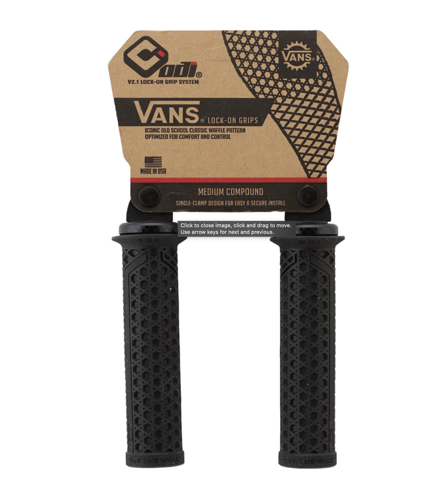 ODI Vans v2.1 Lock-On Grips Black - Image 2